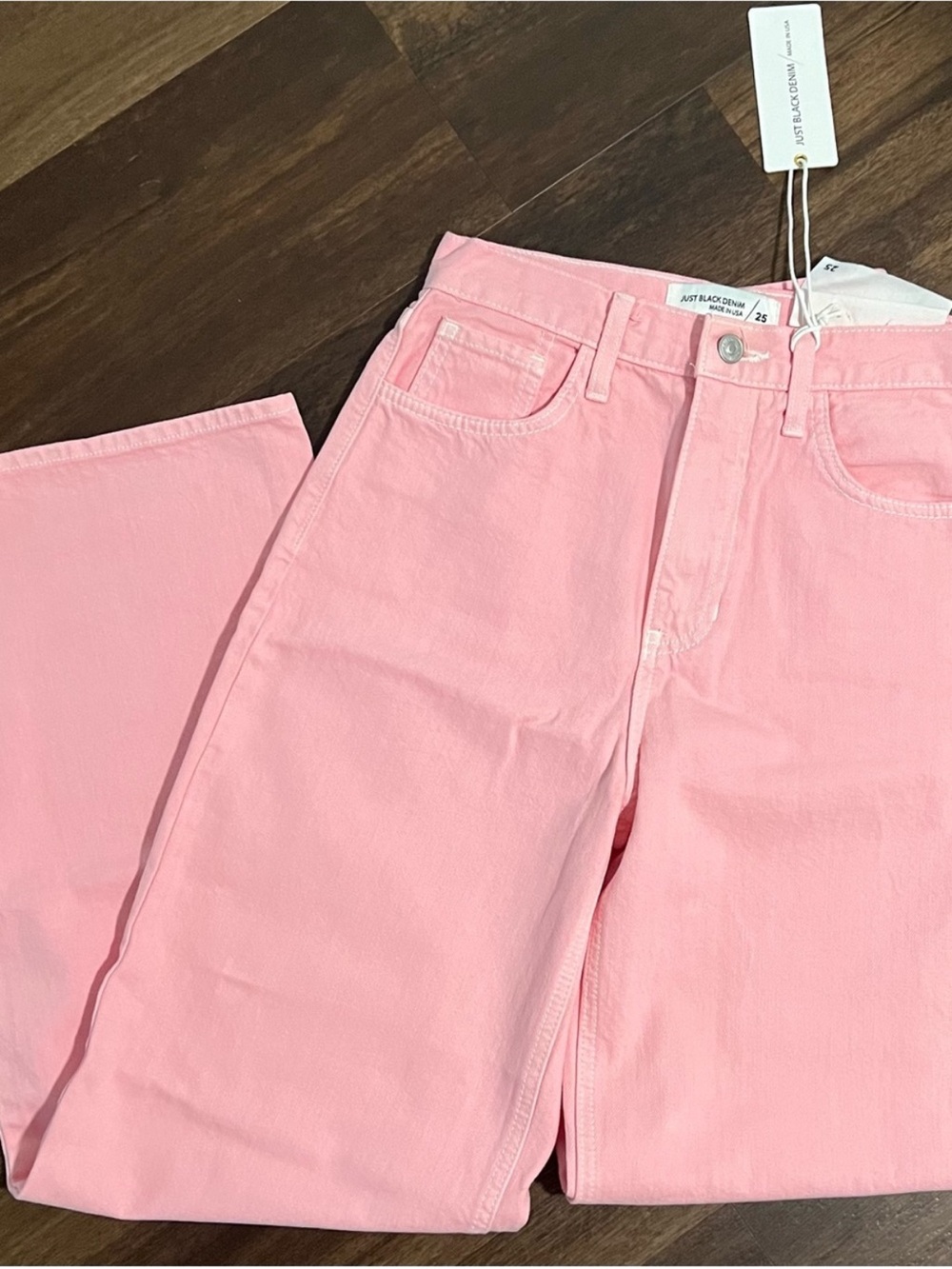 Just Black Pink Jeans Size 25 NWT